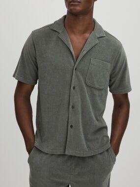 PAIGE terry Cuban collar shirt